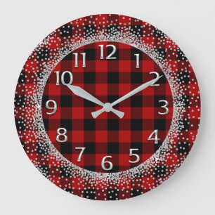 Grande Horloge Ronde Le gris de parties scintillantes numérote le