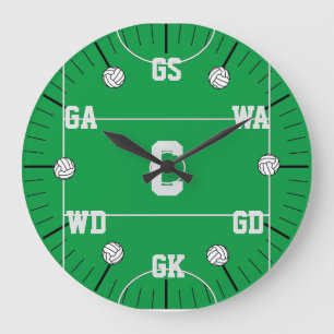 Grande Horloge Ronde Le joueur place l'équipe de net-ball