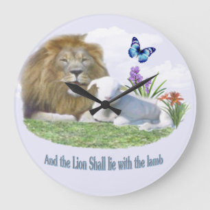 Grande Horloge Ronde Le Lion couchera avec l'Agneau 