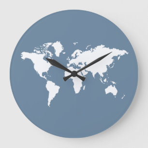 Grande Horloge Ronde Le monde élégant du gris français