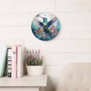 Grande Horloge Ronde Le paradis des colibris