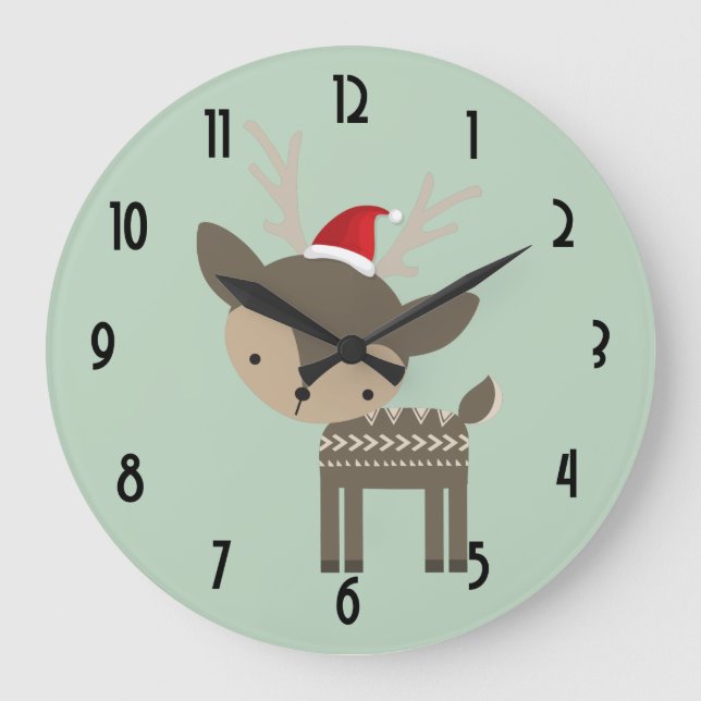 Grande Horloge Ronde Le Père Noël (Recto)