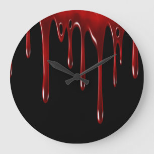 Grande Horloge Ronde Le sang de Falln s'égoutte le noir