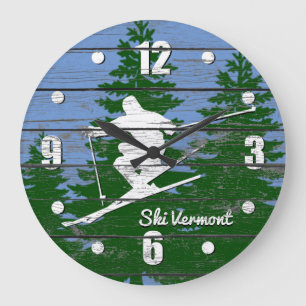Grande Horloge Ronde Le ski incliné personnalisent