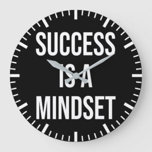 Grande Horloge Ronde Le succès est un état d'esprit - Motivationnel