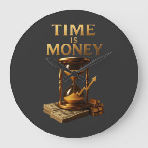 Grande Horloge Ronde Le temps c'est de l'argent Conception motivation
