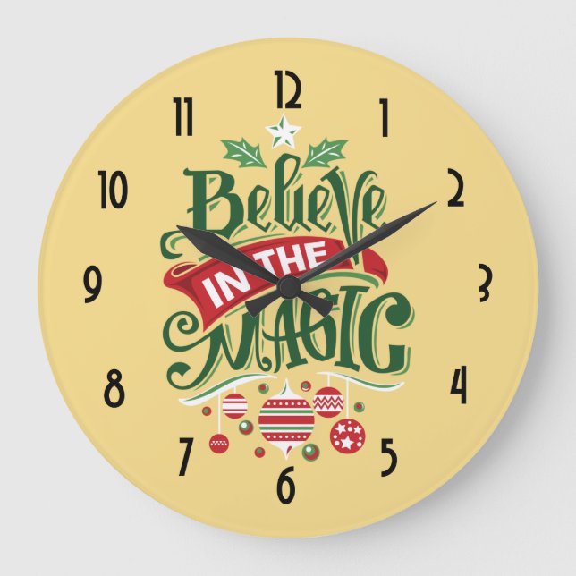 Grande Horloge Ronde Le Typographe du Magic Christmas (Recto)