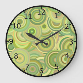 Grande Horloge Ronde Le vert entoure le mélange