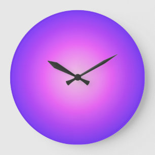 Grande Horloge Ronde Légère et chaude ombre violet rose