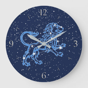 Grande Horloge Ronde Leo Constellation and Zodiac Sign with Stars