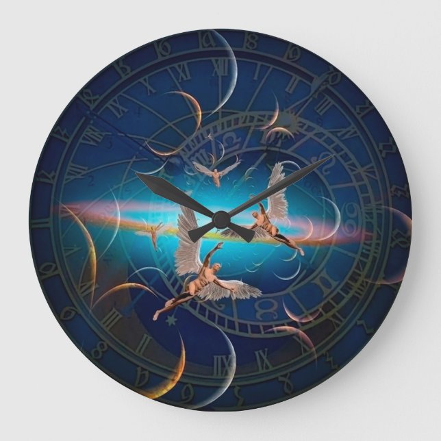 Grande Horloge Ronde Les anges dans le temps (Recto)
