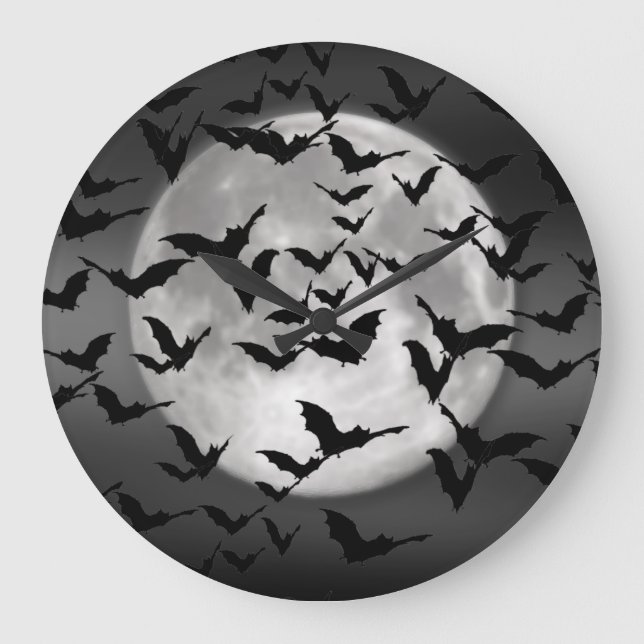 Grande Horloge Ronde Les chauves-souris et la Pleine lune (Recto)