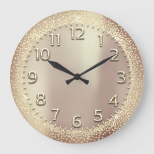 Grande Horloge Ronde Les chiffres arabes de parties scintillantes de