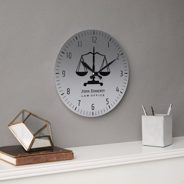 Grande Horloge Ronde Les échelles d'argent de la justice (Bureau)