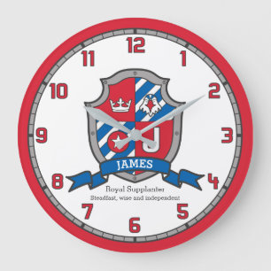 Grande Horloge Ronde Les garçons de James appellent la crête d'oiseau