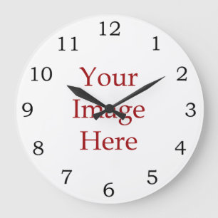 Grande Horloge Ronde Les nombres créent vos propres