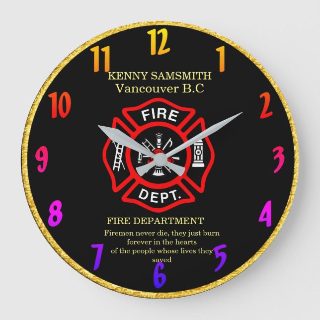 Grande Horloge Ronde Les pompiers ne meurent jamais (Recto)