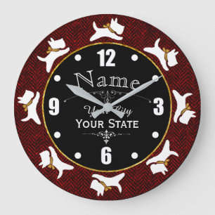 Grande Horloge Ronde Les Scotties sur la course personnalisent