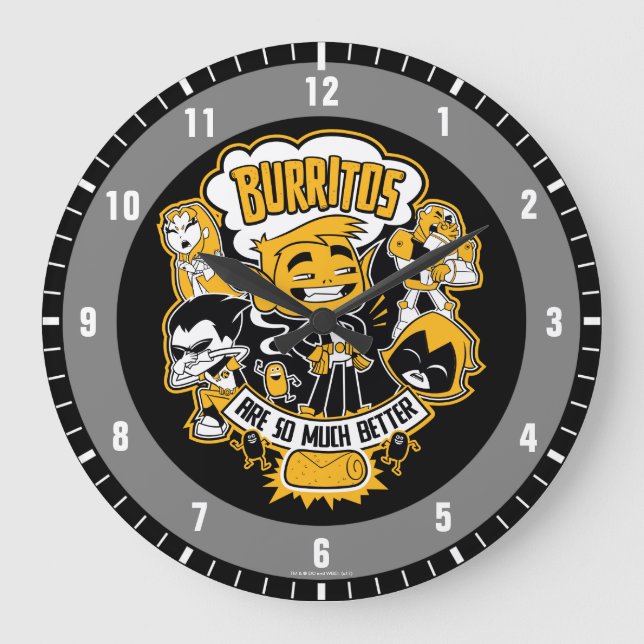 Grande Horloge Ronde Les titans de l'adolescence vont ! Le garçon (Recto)