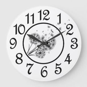Grande Horloge Ronde Les voeux de Dandelion