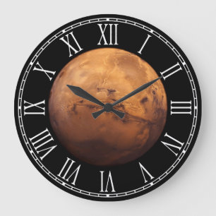 Grande Horloge Ronde L'espace polychrome de la planète Mars