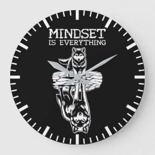 Grande Horloge Ronde L'Esprit Est Tout, Wolf - Gym, Hustère, Succès