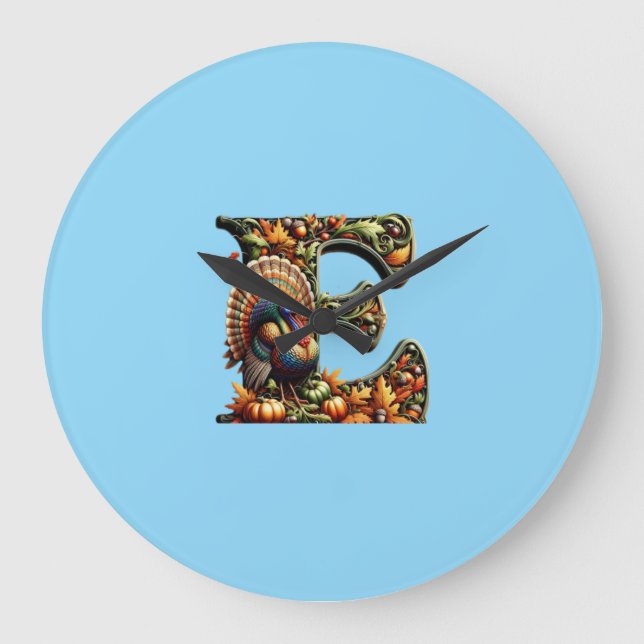 Grande Horloge Ronde Letter E Thanksgiving style gift  (Recto)