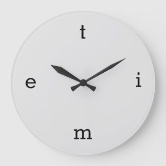 Grande Horloge Ronde Lettre de TIME