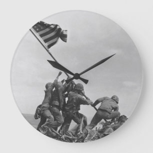 Grande Horloge Ronde Lever du drapeau sur Iwo Jima