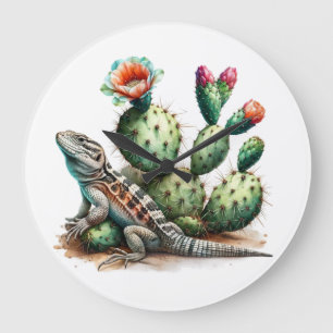 Grande Horloge Ronde Lézard Chuckwalla