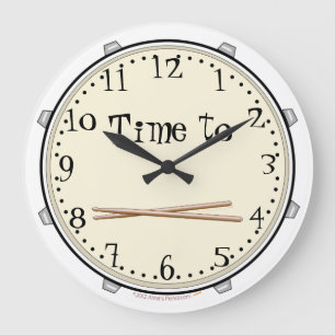 Grande Horloge Ronde L'heure de battre du tambour des bâtons