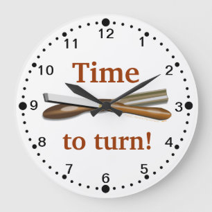 Grande Horloge Ronde L'heure de tourner des outils de Woodturning