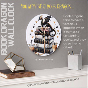 Grande Horloge Ronde L'Horloge Murale Dragon Ultime du Livre