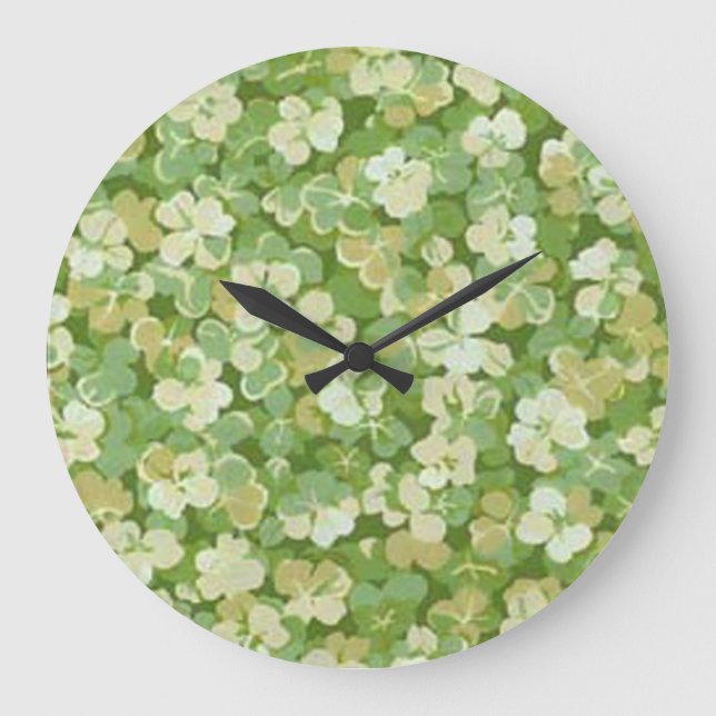 Grande Horloge Ronde L'horloge ronde de jardin vert (Recto)