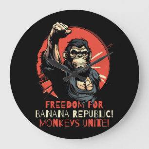 Grande Horloge Ronde Liberté pour la République de la banane