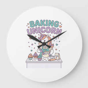 Grande Horloge Ronde Licorne Cuisson Licorne Produit Branché Graphique_