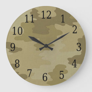Grande Horloge Ronde Light Camouflage Round Clock