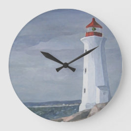 Grande Horloge Ronde Lighthouse bleu