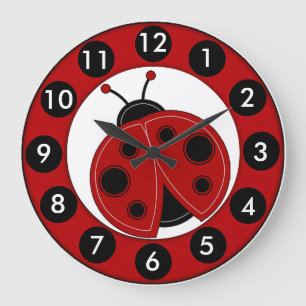 Grande Horloge Ronde "Lil Ladybug"