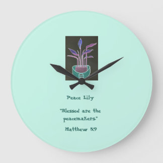Grande Horloge Ronde Lily de la paix