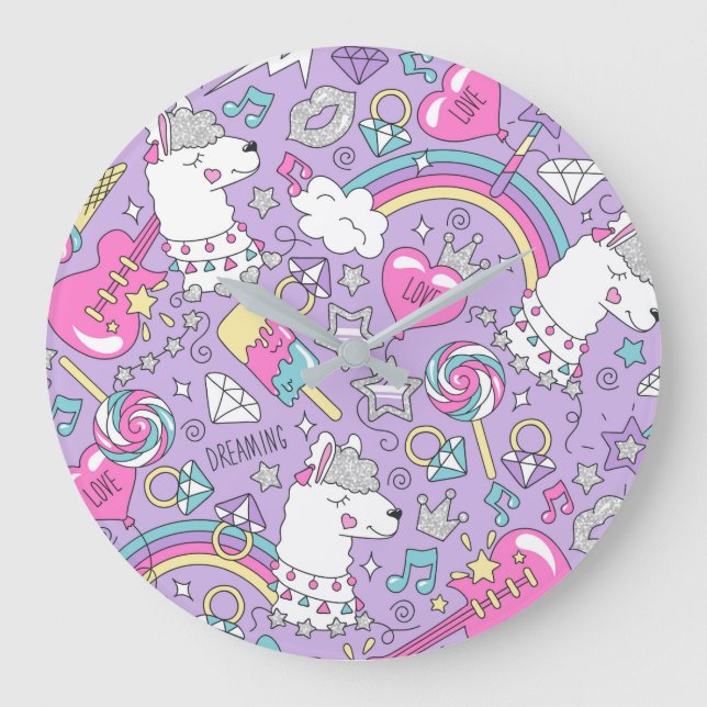 Grande Horloge Ronde Llama motif 1 (Recto)