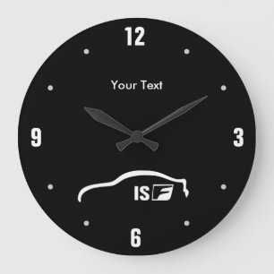 Grande Horloge Ronde Logo blanc personnalisé de traçage d'ISF