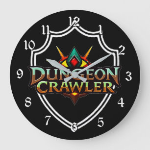Grande Horloge Ronde Logo couleur de jeu de rôle d'aventure en donjon