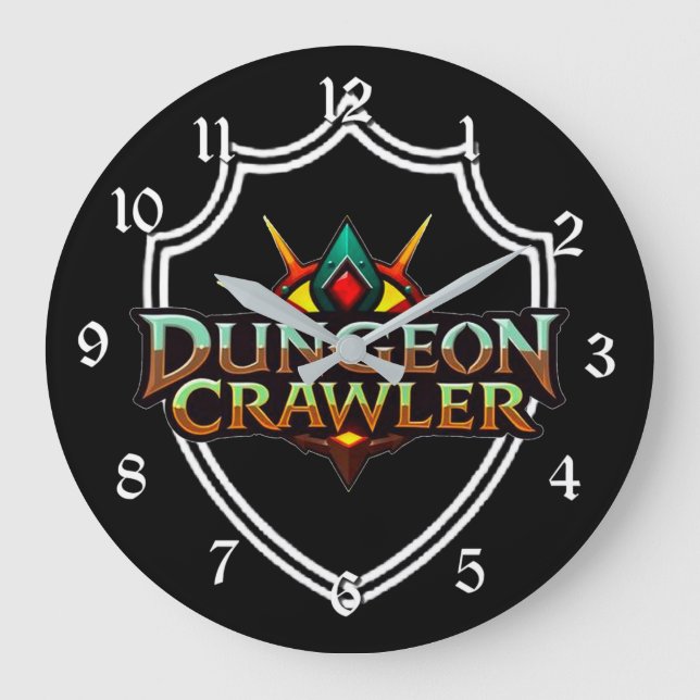 Grande Horloge Ronde Logo couleur de jeu de rôle d'aventure en donjon (Recto)