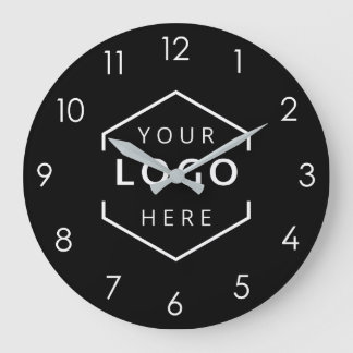 Grande Horloge Ronde Logo de Custom Company