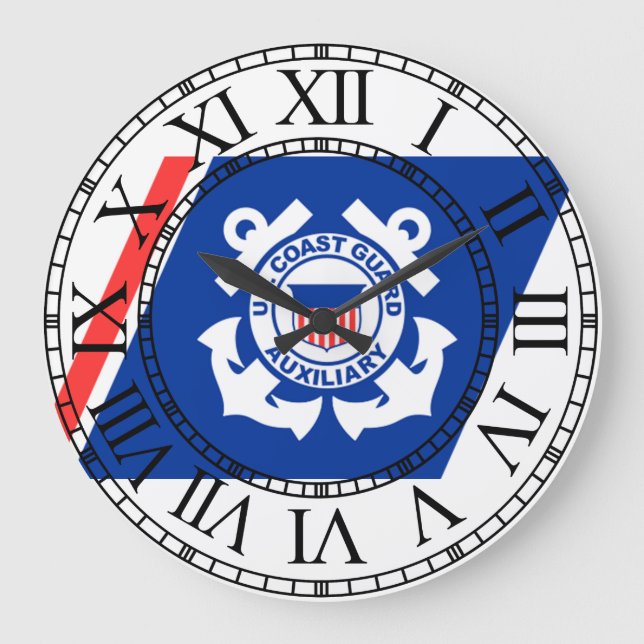 Grande Horloge Ronde Logo de la garde côtière (Recto)