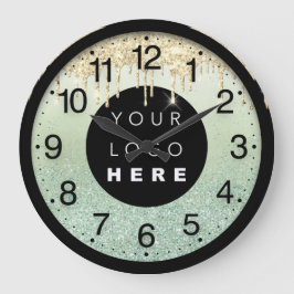 Grande Horloge Ronde Logo de la Parties scintillant de l'entreprise