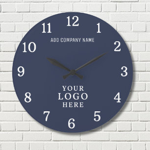 Grande Horloge Ronde Logo de l'entreprise Nom commercial Promo de marqu
