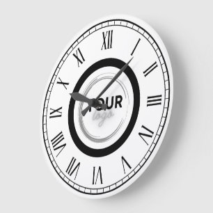 Grande Horloge Ronde Logo de société personnalisé