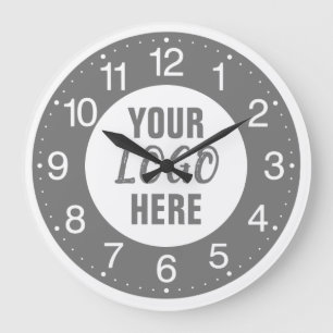 Grande Horloge Ronde Logo d'entreprise personnalisé